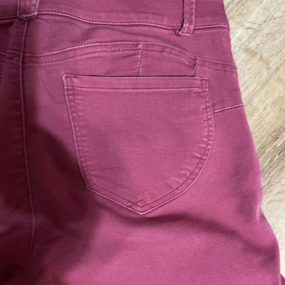 Democracy Mauve Pink Ab Solution Jeans Size 10 Faux Zippers at Ankles - Picture 2 of 7